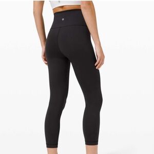 Lululemon Wunder Train HR Crop Leggings 23” Black Size 0